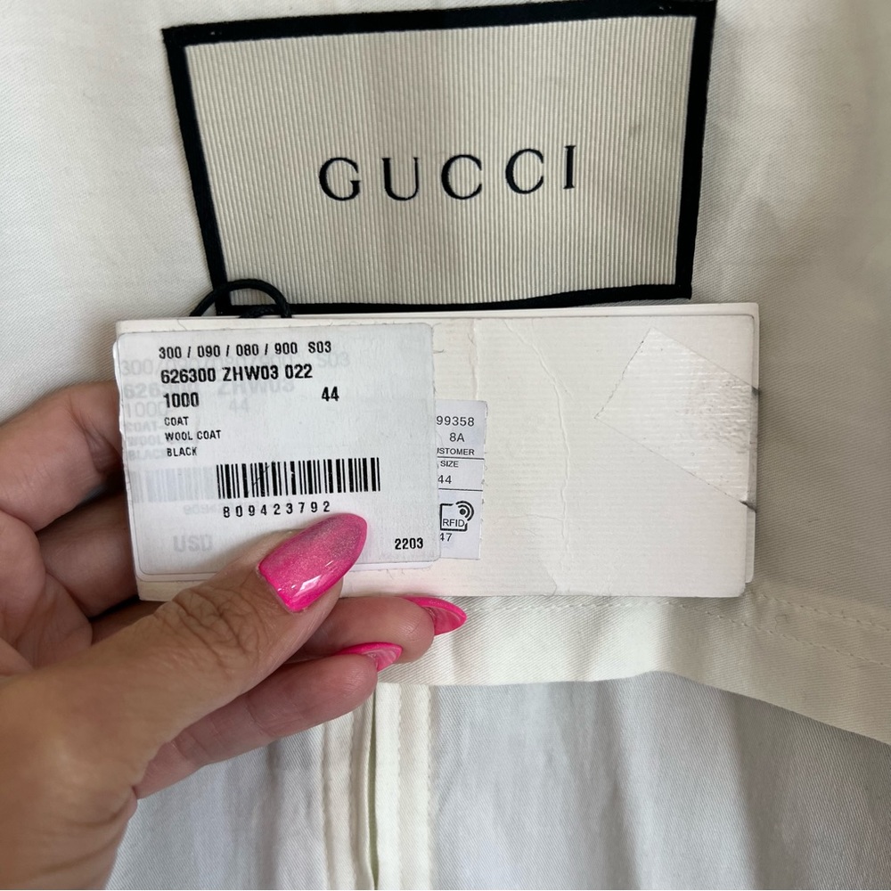 Gucci GG Button Wool Coat - Picture 13 of 15